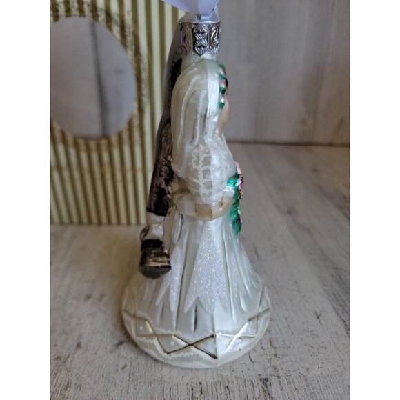 Waterford bride groom blown glass ornament Xmas wedding - Picture 5 of 8